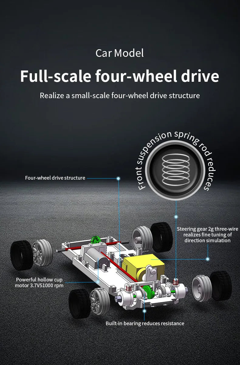 CowLost | fencing-barriers-2-4g-1-64-scale-4wd-remote-control-drift-car-with-gyroscope |9
