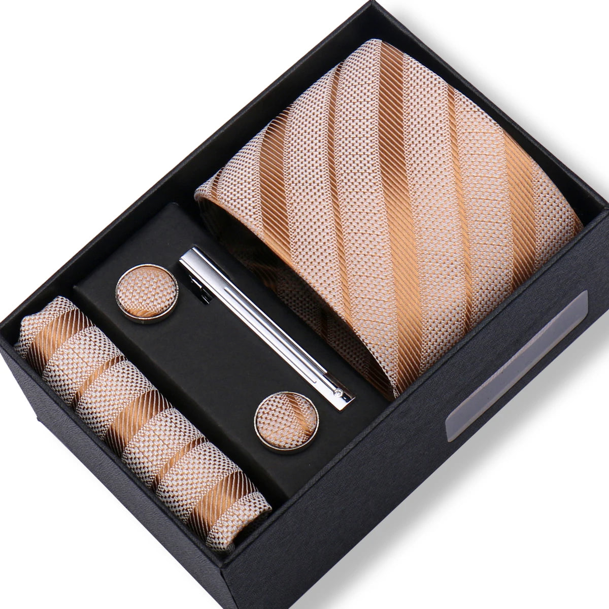 CowLost | tie-men-with-box-top-quality-business-ties-hanky-cufflink-set |99