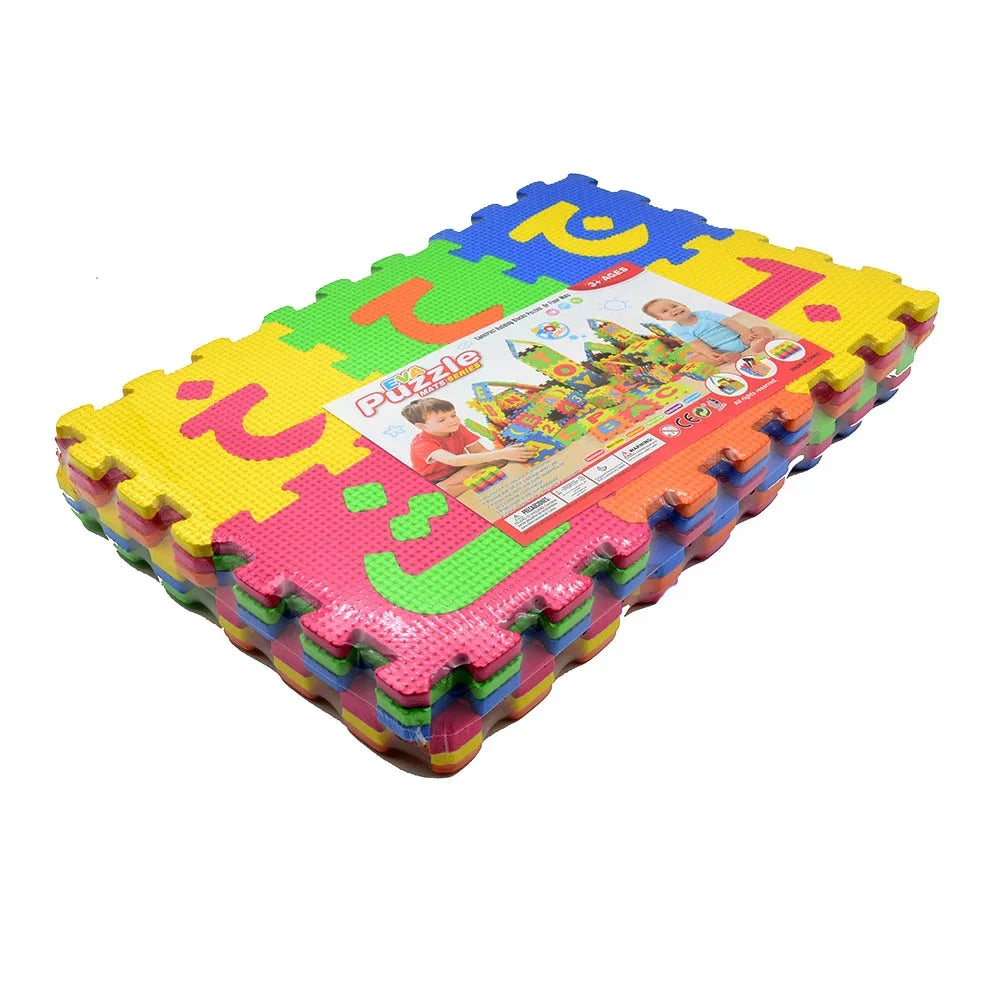 Arabic Kids Foam Play Mat 5.5x5.5 Inch Interlocking Alphabet Numbers EVA Floor Puzzle Tiles