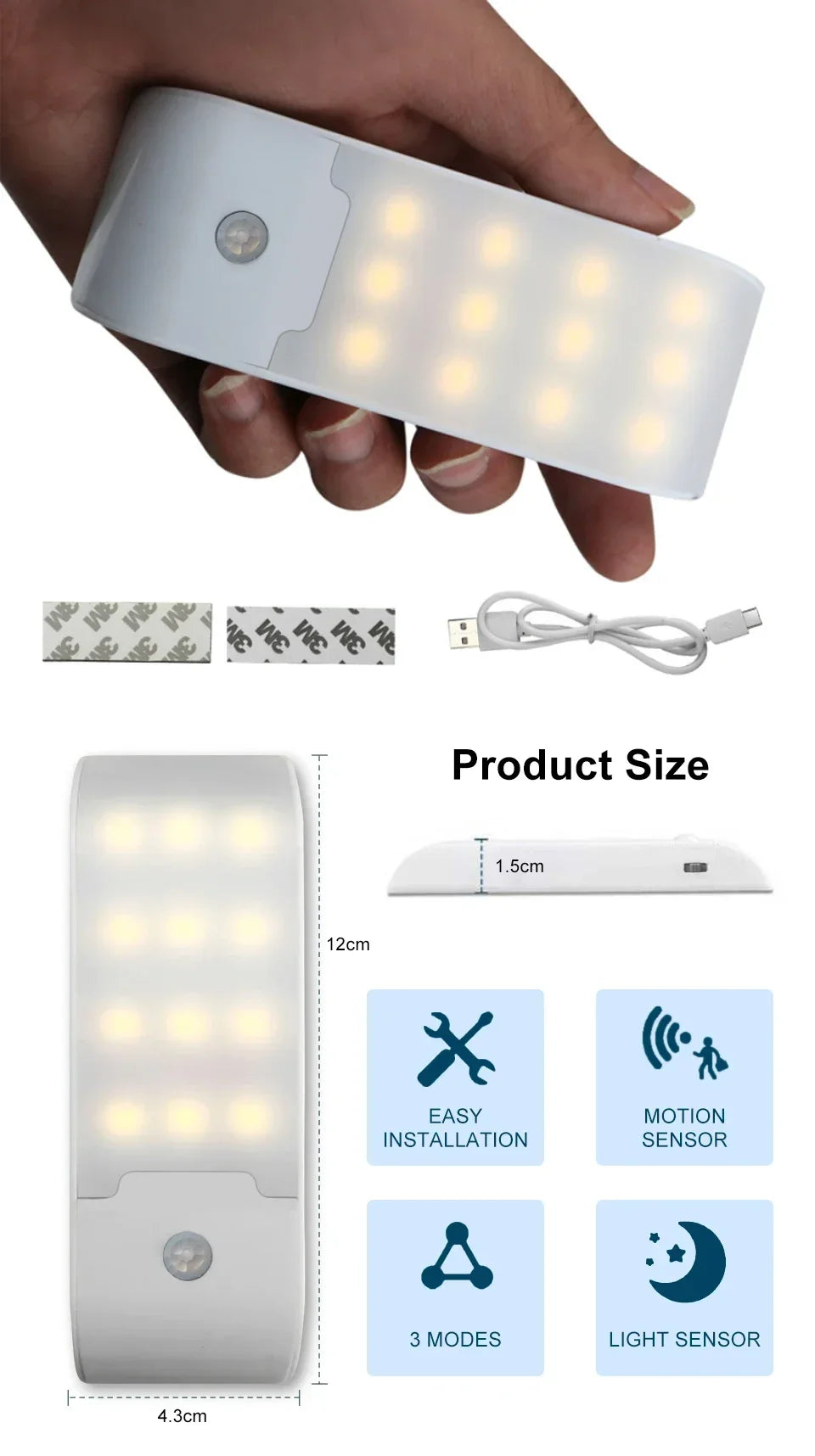 CowLost | product_id-12led-rechargeable-motion-sensor-night-light-with-magnetic-base-for-cabinets-hallways-bedrooms-kitchens-stairs |9