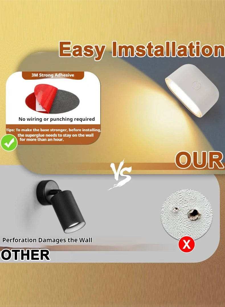 CowLost | product_id-rechargeable-led-wall-light-with-360-rotation-magnetic-touch-remote-control |18
