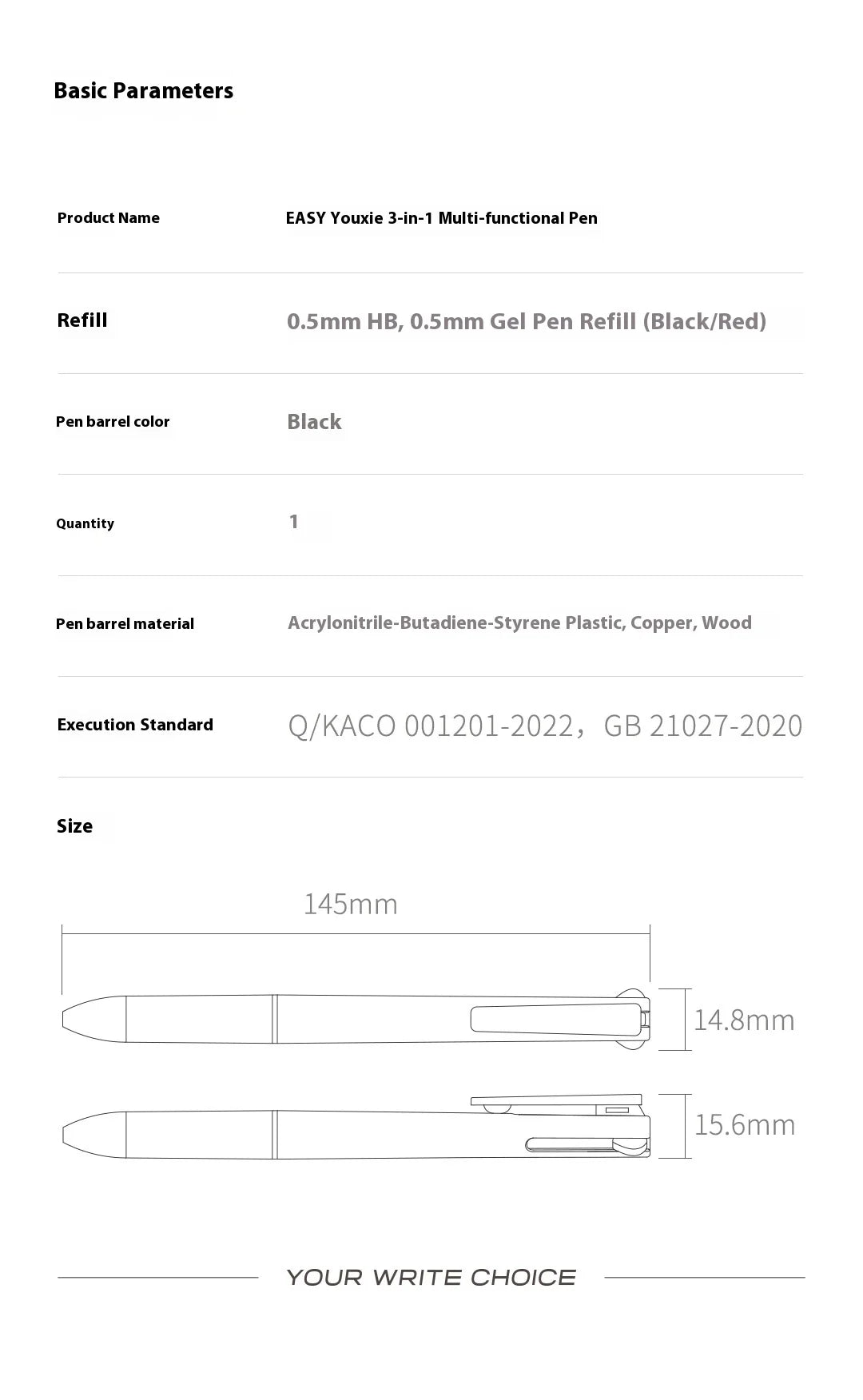 CowLost | product_id-kaco-easy-3-in-1-wooden-metal-0-5mm-gel-pen-and-mechanical-pencil-multi-purpose-writing-pen |13