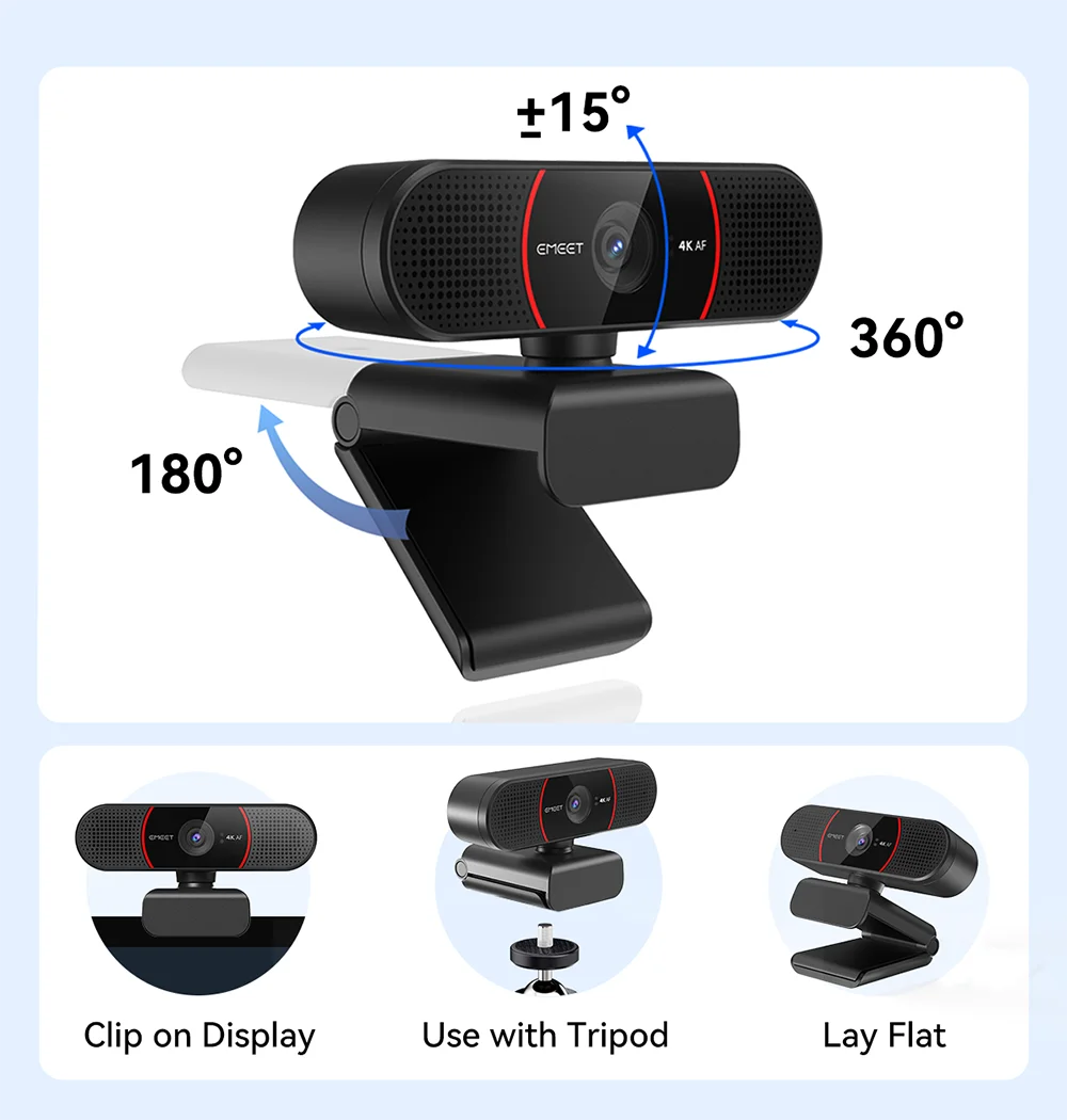 CowLost | 4k-webcam-1080p-60fps-web-camera-emeet-usb-camera-with-mics |16