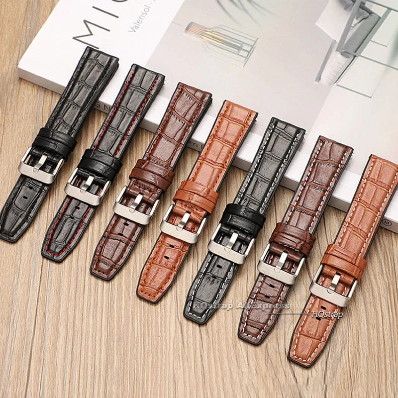 CowLost | product_id-waterproof-leather-watch-strap-for-rolex-seiko-with-slub-litchi-smooth-patterns |3