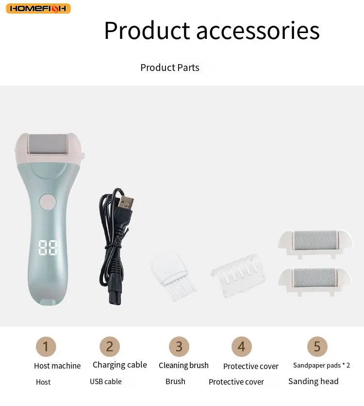 CowLost | product_id-homefish-usb-rechargeable-electric-pedicure-foot-grinder-with-replacement-heads-for-callus-removal |20