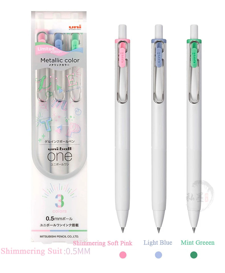 CowLost | product_id-uni-ball-one-gel-pen-1-or-3pcs-white-gold-silver-smooth-ink |6