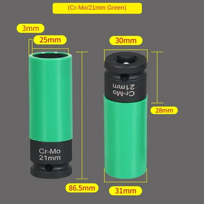 17mm 21mm Universal Wheel Lock Nut Removal Socket Wrench