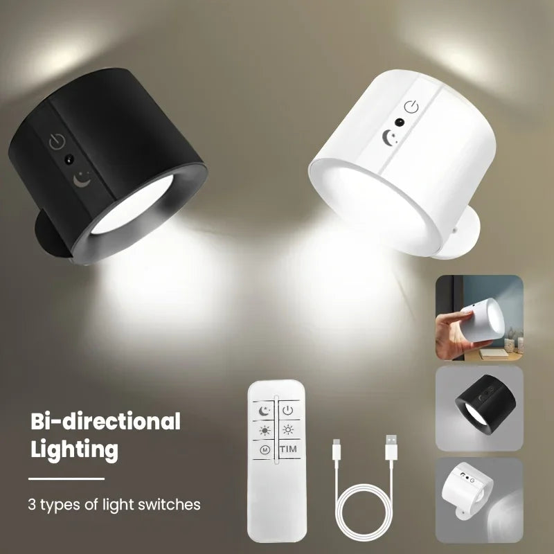 CowLost | product_id-rechargeable-magnetic-touch-led-wall-lamp-with-360-rotation-and-wireless-remote-for-bedroom-and-living-room |2