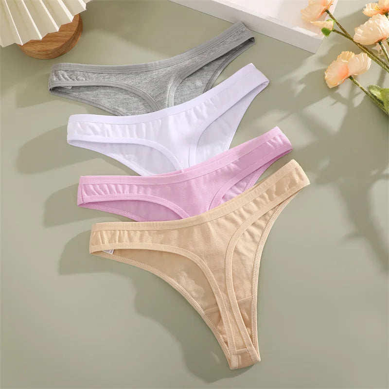 CowLost | activewear-pants-4pcs-seamless-cotton-womens-low-rise-panties-set |7