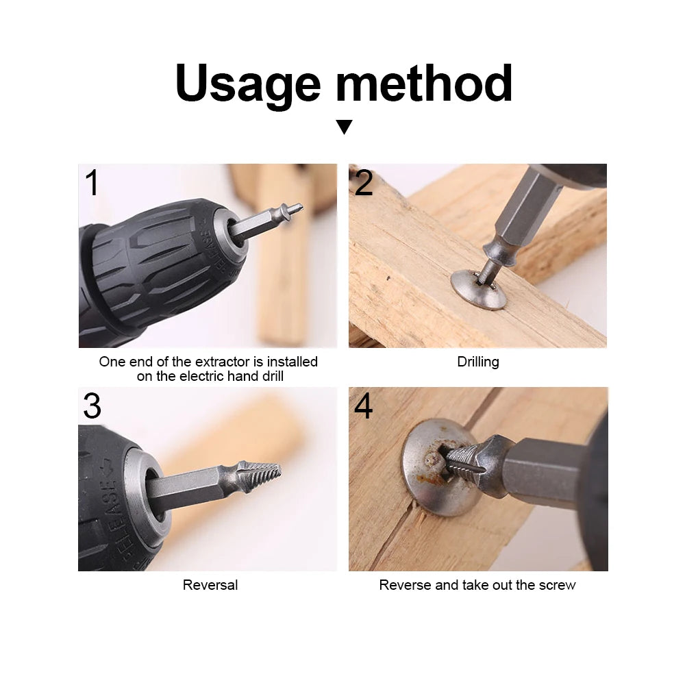 CowLost | nindejin-4-5-6pcs-damaged-screw-extractor-drill-bit-extractor |6