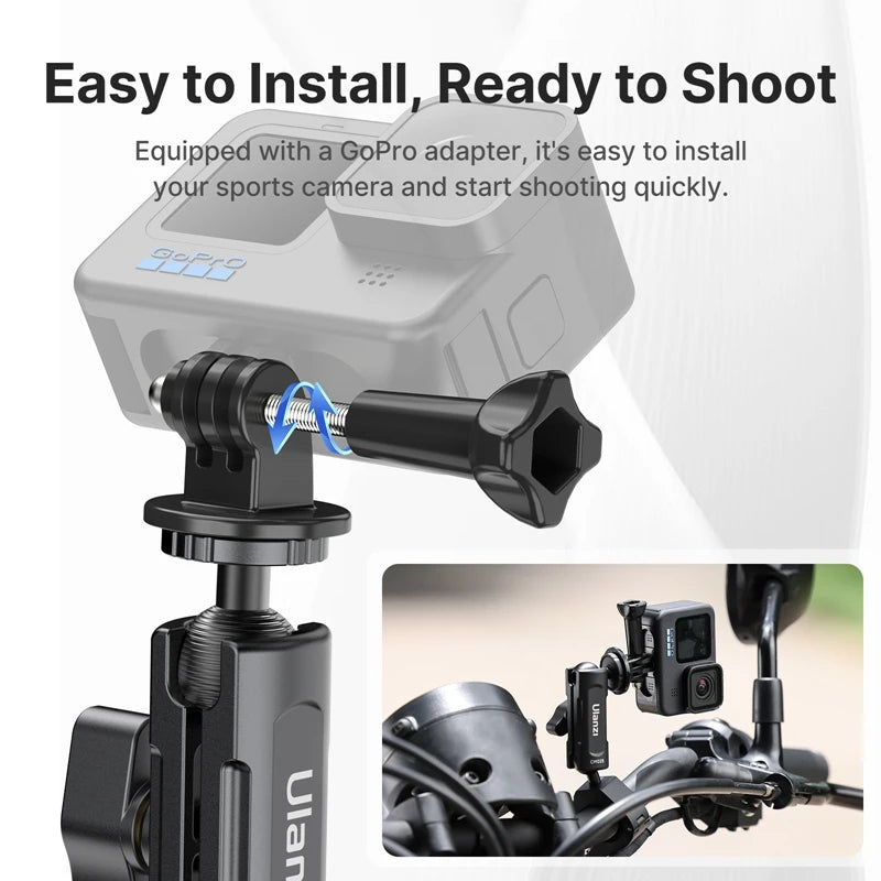 CowLost | ulanzi-cm025-action-camera-mount-for-go-pro-11-10-9-8-7-6-insta360-bicycle-motorcycle-handlebar-mount |4