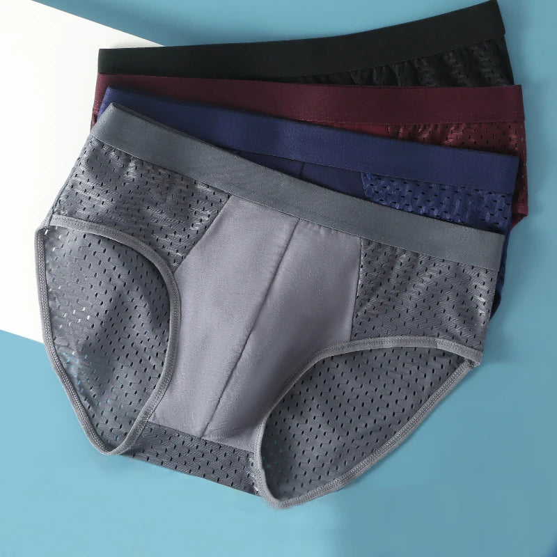 CowLost | xl-4xl-mens-plus-size-breifs-solid-color-breathable-panties |1