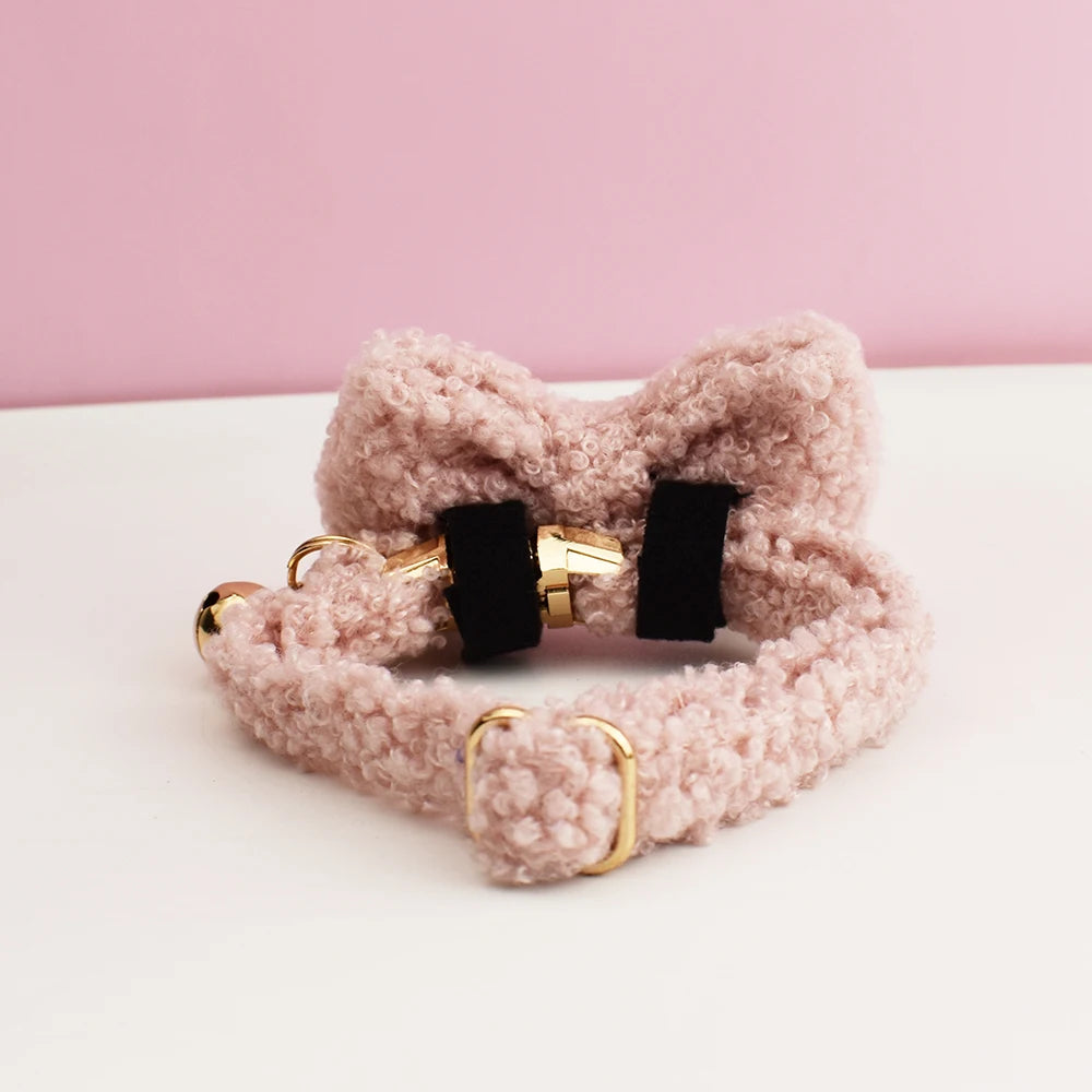 CowLost | cat-furniture-personalized-teddy-cat-collar-with-bell-and-name-plate |6