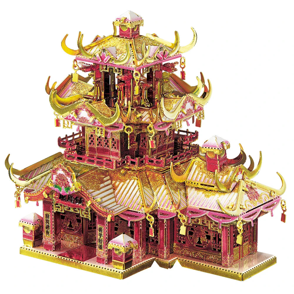 CowLost | fencing-barriers-piececool-3d-metal-puzzle-chinese-ancient-buildings-model-kit |6
