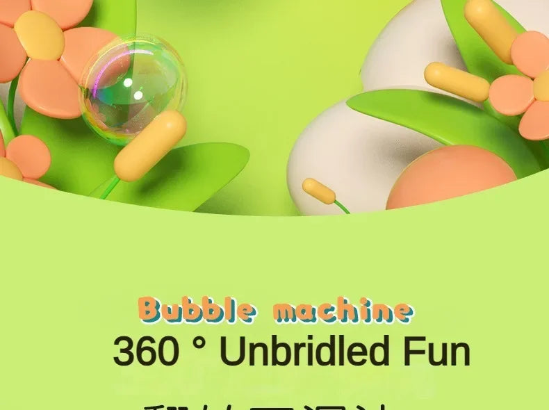 Space Electric Automatic Bubble Gun Toy for Kids Outdoor Summer Games