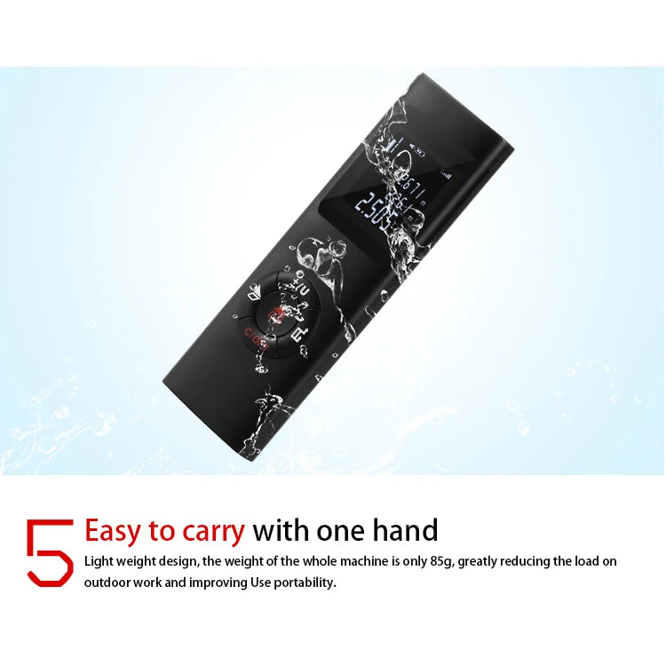 40M Rechargeable Handheld Infrared Laser Distance Meter Rangefinder for Decoration