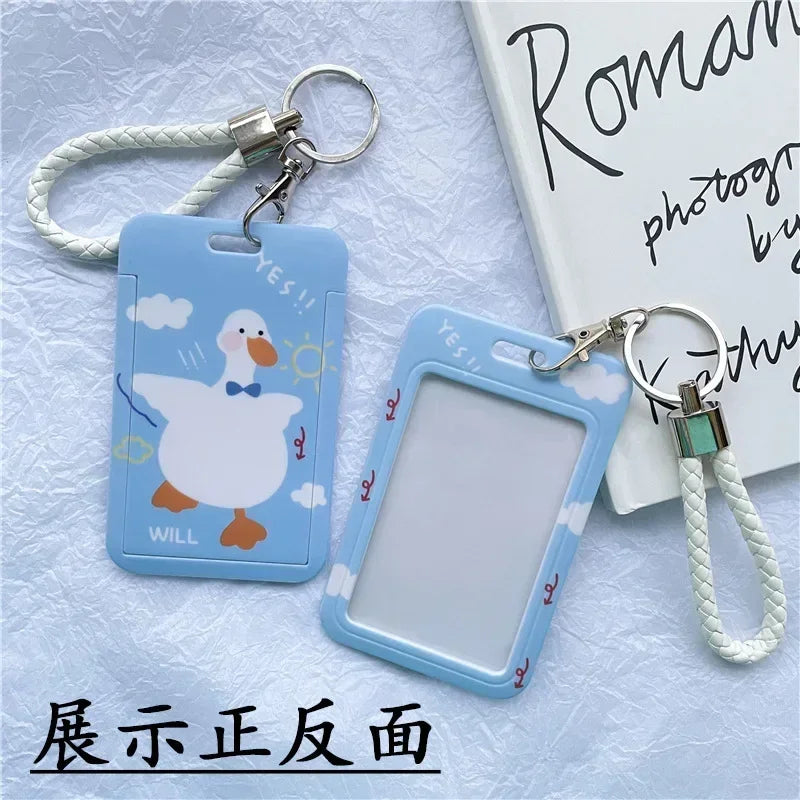 1Pc Solid Color Student Bus ID Card Protective Cover