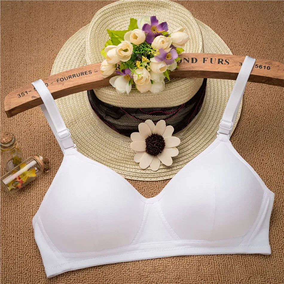 CowLost | product_id-girls-wireless-training-bra-with-detachable-straps-soft-solid-color-teens-bralette |5