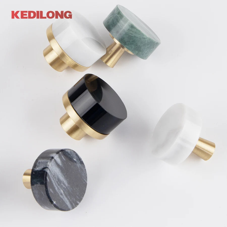 CowLost | kedlo-european-luxury-brass-marble-pull-handle-kitchen-cabinet-drawer |3