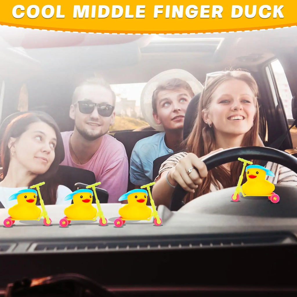 CowLost | product_id-yellow-rubber-duck-with-mini-scooter-car-dashboard-decoration-squeaky-toy-for-jeep-ducking-party-favors |3