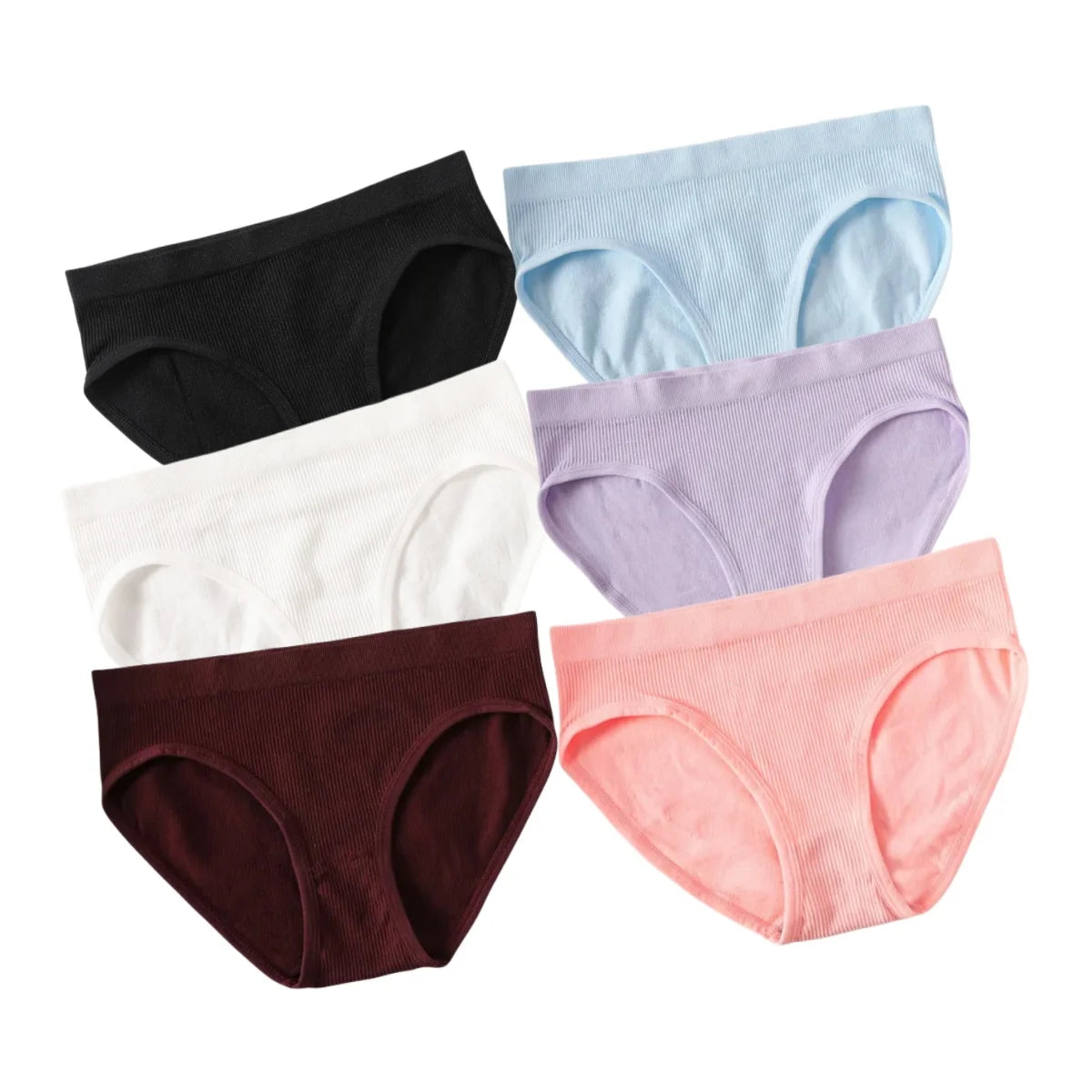 CowLost | product_id-6pcs-womens-seamless-low-rise-sports-briefs-soft-stretch-underwear |16