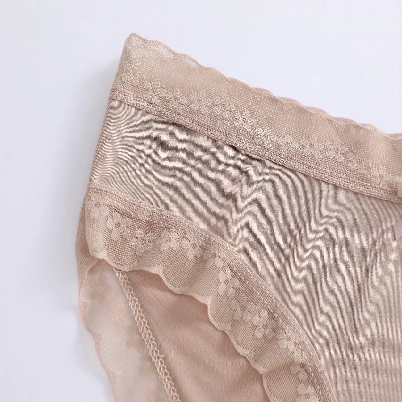 CowLost | activewear-pants-3pcs-seamless-ice-silk-lace-panties-set |27