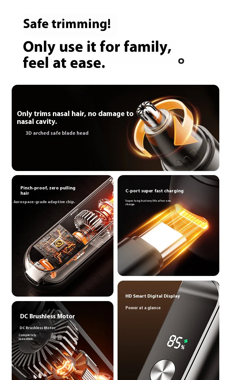 CowLost | product_id-rechargeable-electric-nose-hair-trimmer-for-men-precise-waterproof-grooming-tool |6