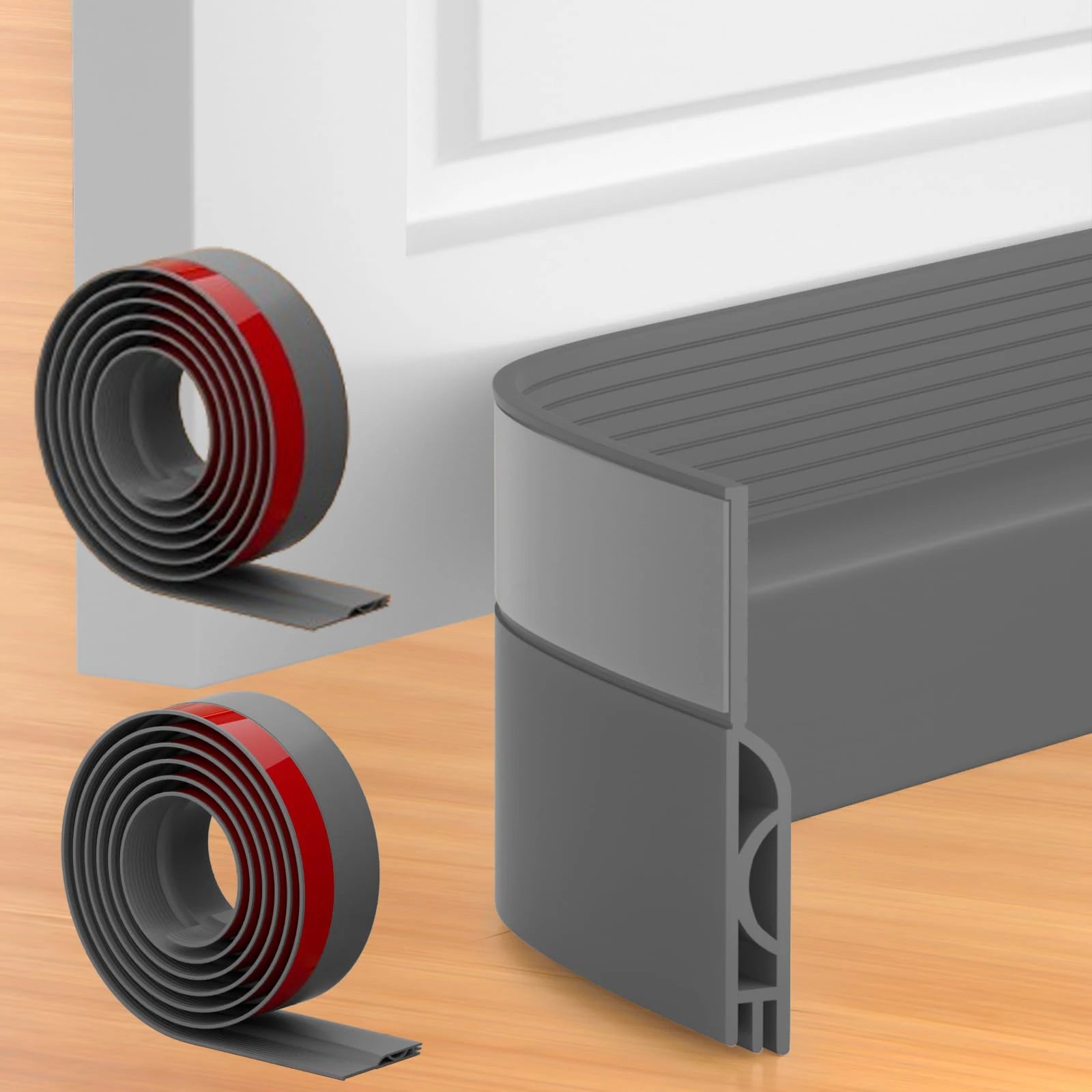 1/2m Door Draft Stopper Sweep Under Door Gap Filler Seal Strip