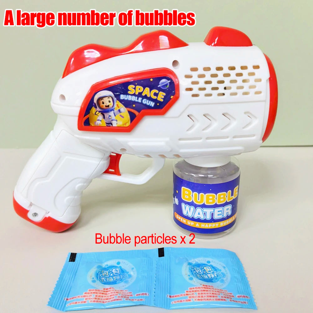 Space Astronauts Automatic Bubble Gun with Bubble Liquid Toy for Kids Gift