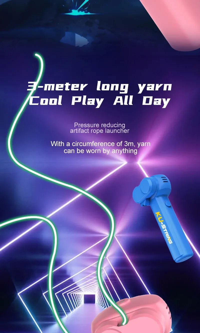 Launcher Loop Rope Toy Handheld Adjustable Speed Luminous Lasso Game for Kids and Adults