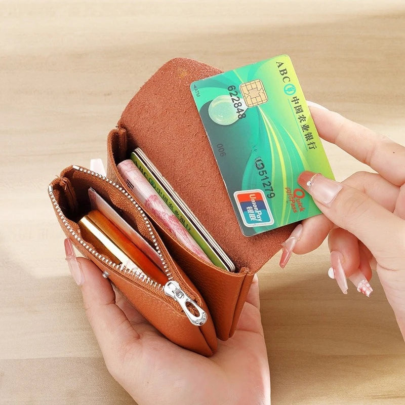 CowLost | leather-short-coin-wallets-card-holder-clutch-bag-card-case |1