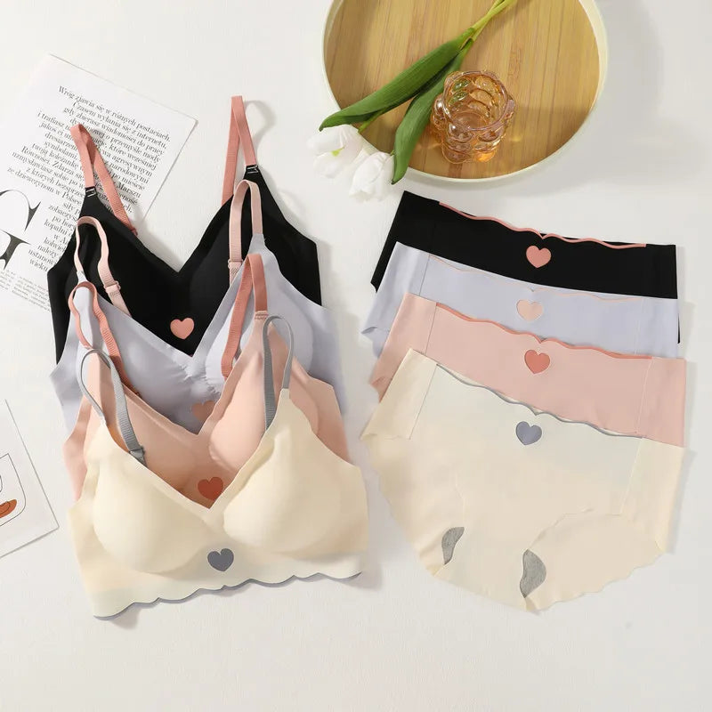 CowLost | product_id-women-push-up-wirefree-bra-and-low-waist-panties-set-comfortable-lingerie |7