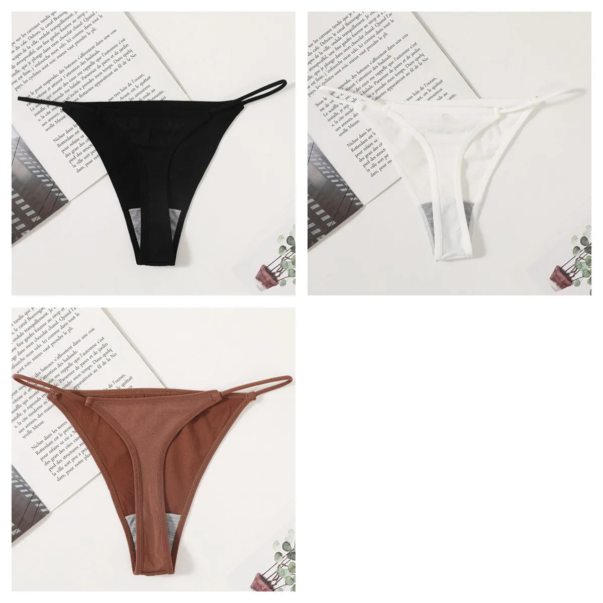 CowLost | product_id-3pcs-women-low-rise-seamless-g-string-thong-panty-set |22