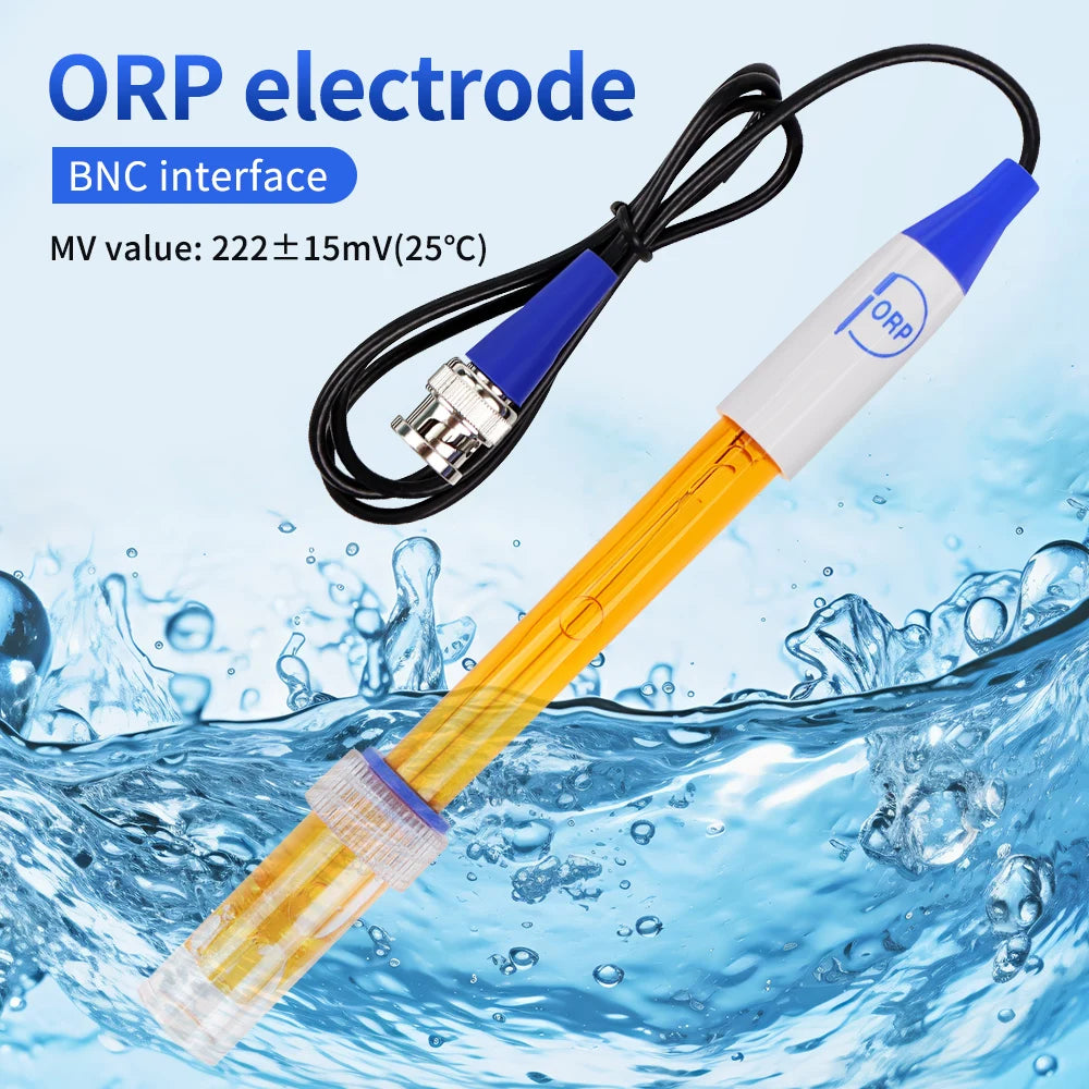 PH Electrode Probe BNC Connector ORP Replacement Sensor IP65 Glass Composite for Lab Aquarium