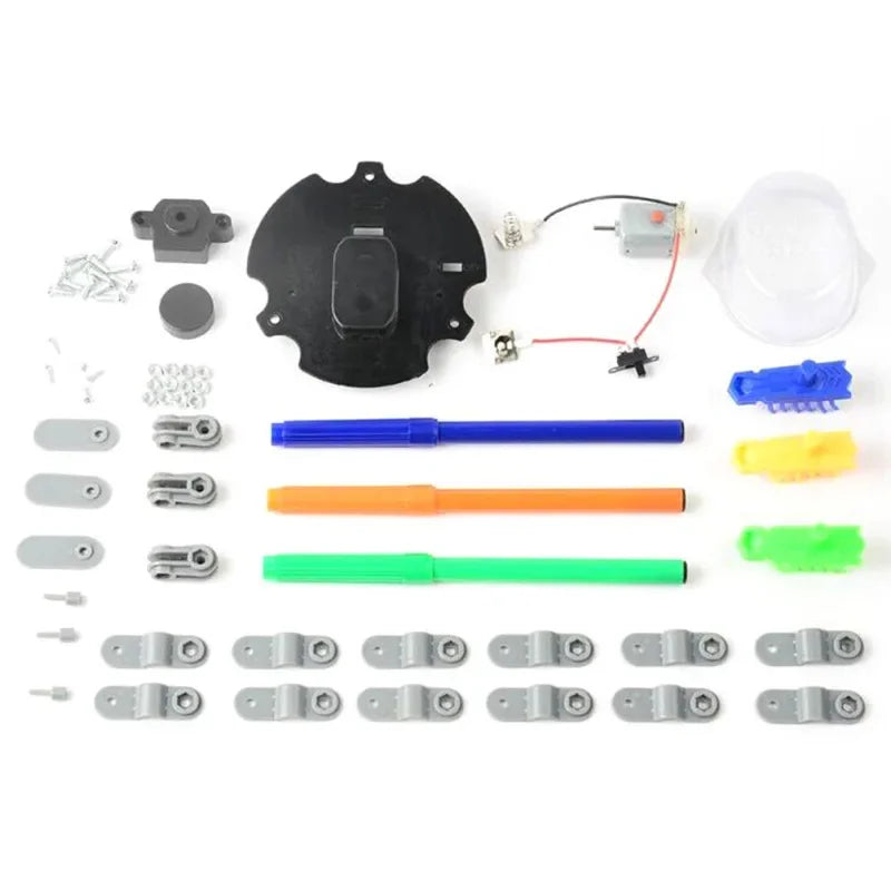 DIY Creative Doodling Robot Kit Auto Graffiti Drawing Science Toy for Kids Teens