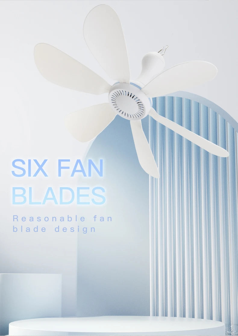 CowLost | product_id-silent-6-blade-usb-ceiling-canopy-fan-with-remote-control-4-speed-hanging-fan-for-camping-bed-dormitory-tent |10