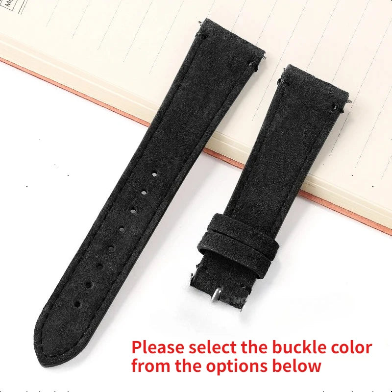 CowLost | product_id-vintage-brown-suede-leather-quick-release-watch-strap-20mm-22mm-unisex |13