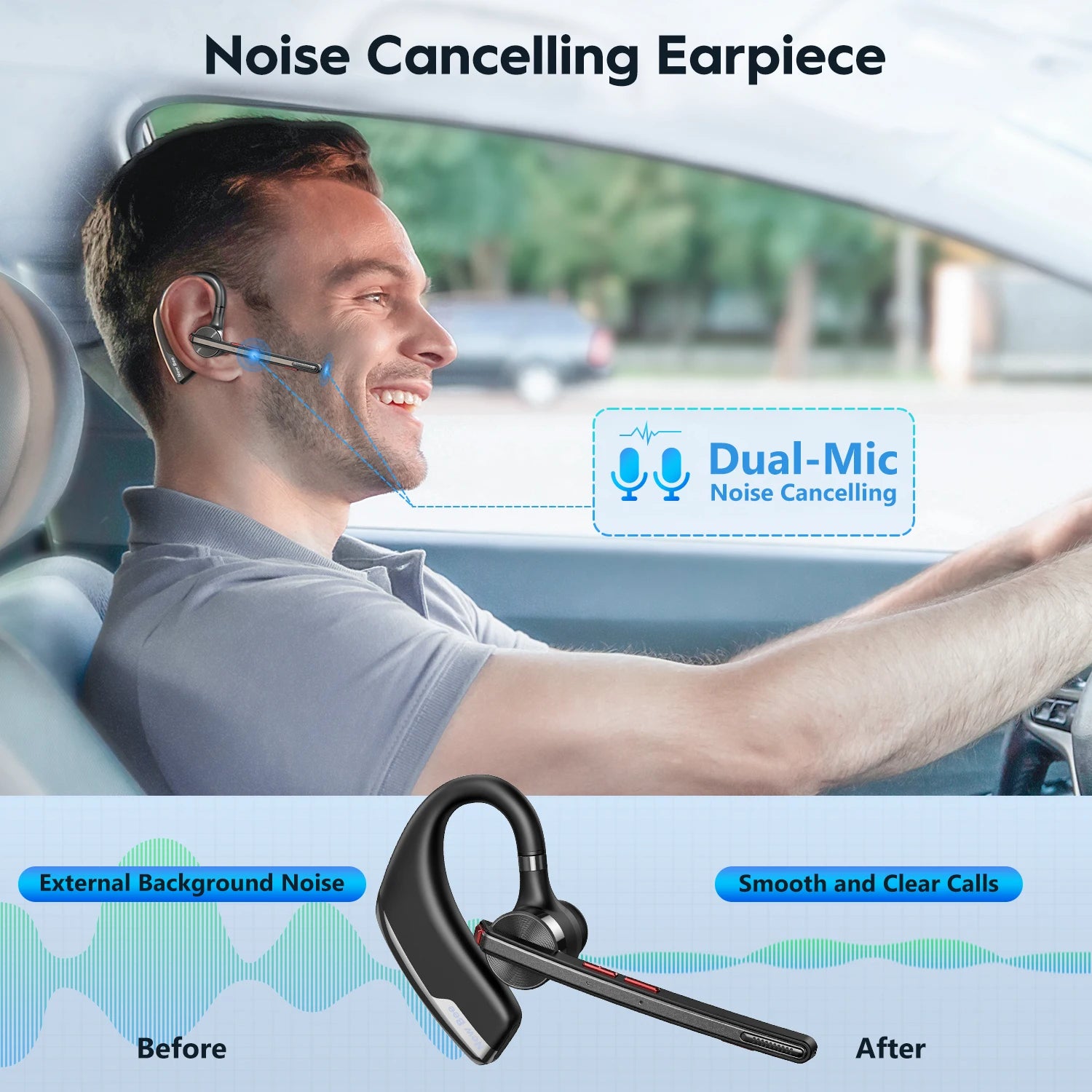 CowLost | mobile-phone-cases-new-bee-m51-bluetooth-v5-2-wireless-earphones-with-dual-mic-and-ear-hook |3