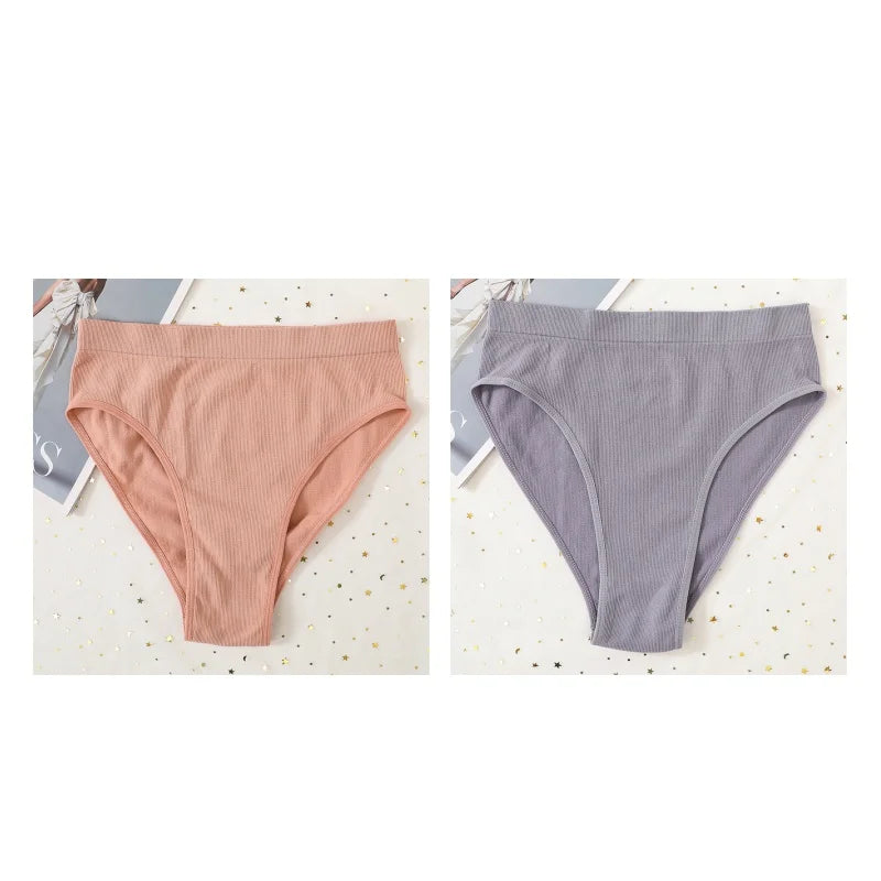 CowLost | product_id-2-pack-seamless-high-waist-womens-briefs-high-leg-solid-panties-s-l |46
