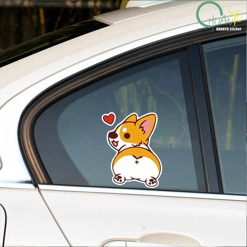 CowLost | car-cartoon-sticker-corgi |5