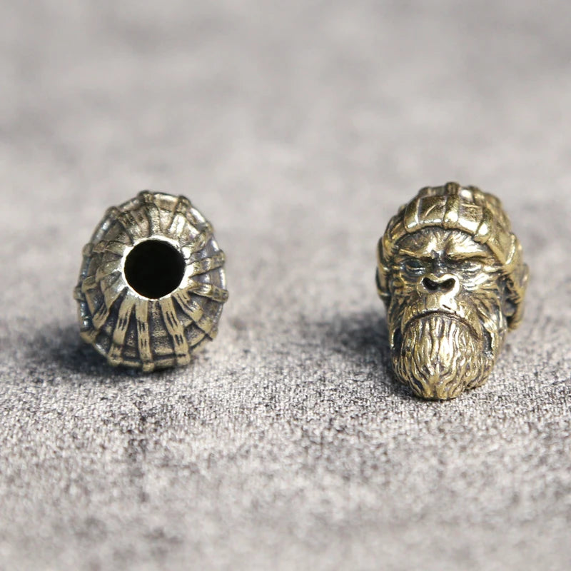 CowLost | beanie-gorilla-head-sculpture-edc-knife-charm-bracelet-and-keychain-accessories-diy-paracord-braided-lanyard-pendant-components |4