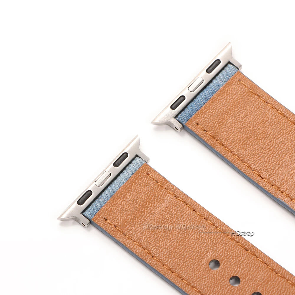 CowLost | denim-product_id-leather-strap-for-apple-watch-38-49mm-sailcloth-denim-band-compatible-with-series-5-10-se |6