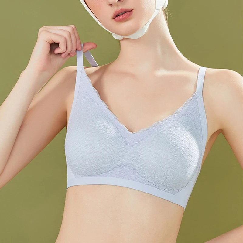 CowLost | product_id-lace-wireless-non-marking-bra-for-women-small-chest-anti-sagging-fixed-cup-beauty-back |4