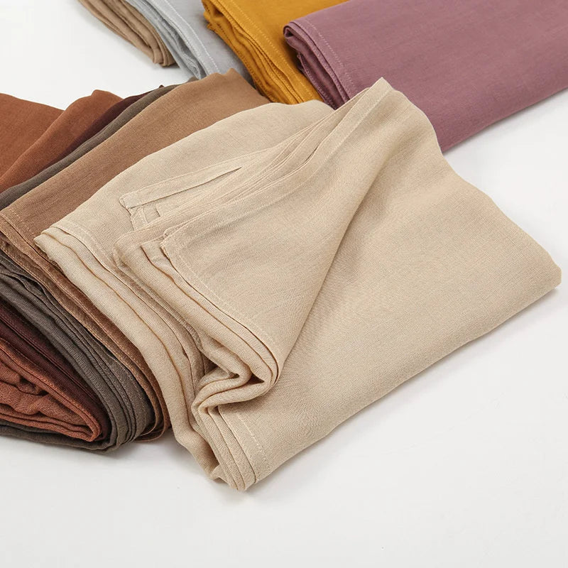 CowLost | 2pcs-set-hijab-matching-color-jersey-cap-lady-plain-viscose |2