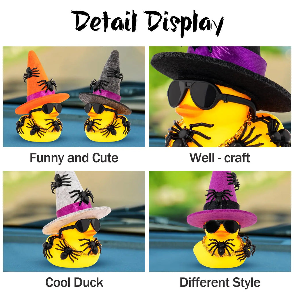 CowLost | product_id-halloween-spider-cowboy-rubber-duck-car-dashboard-office-desk-decoration |4