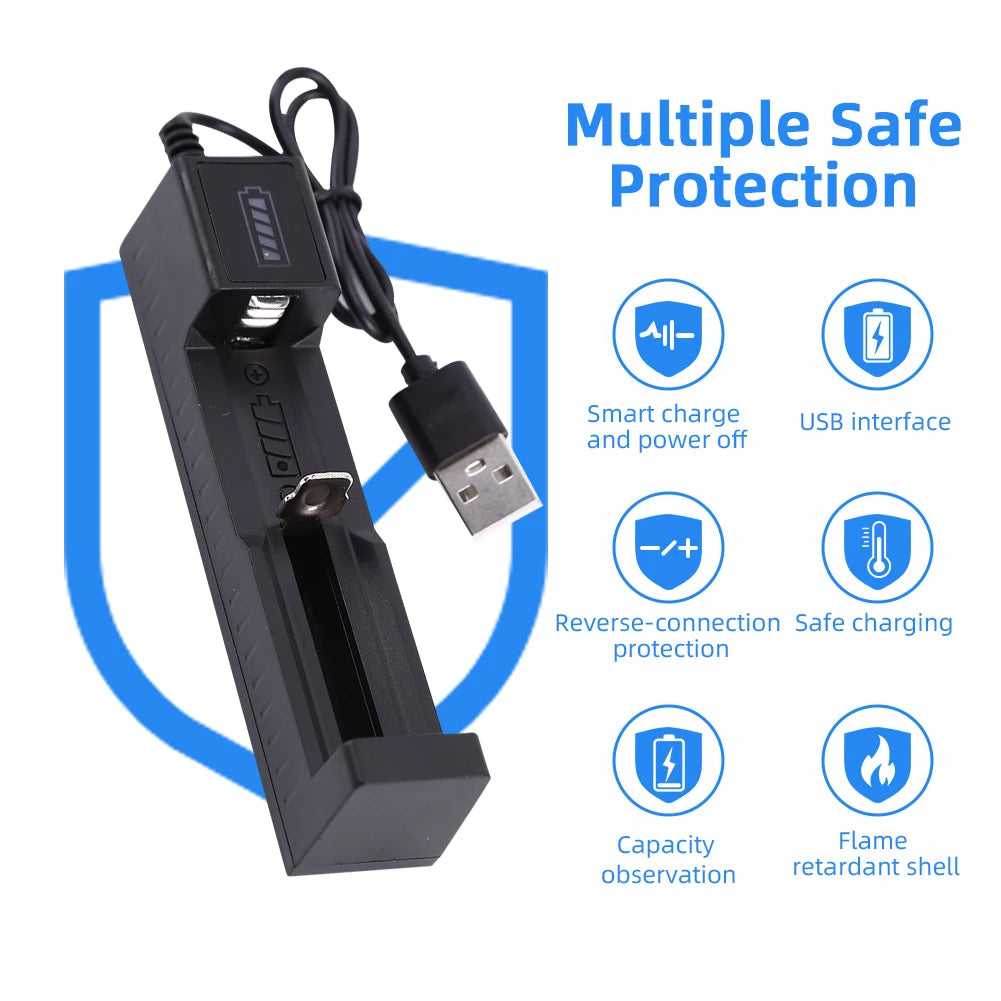 CowLost | product_id-universal-usb-1-slot-smart-quick-charger-for-18650-14500-16340-18500-26650-batteries |5