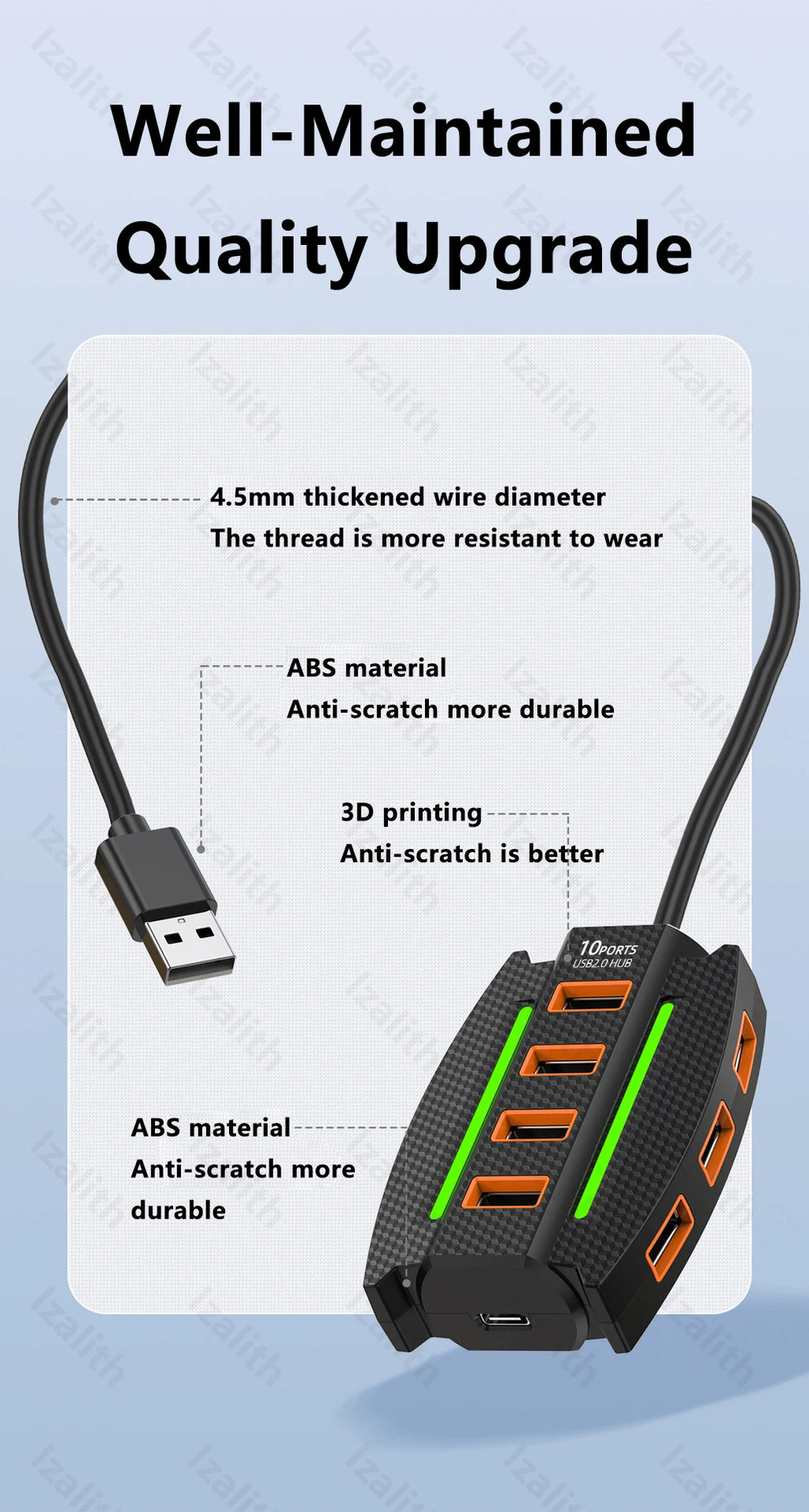 CowLost | usb-hub-10-port-usb-2-0-usb-splitter-card-reader |24