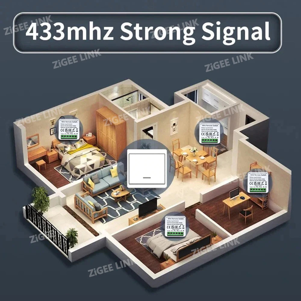 CowLost | fan-remote-controls-product_id-rf-433mhz-wireless-smart-wall-switch-panel-with-mini-relay-receiver-for-led-lights-and-fans |3