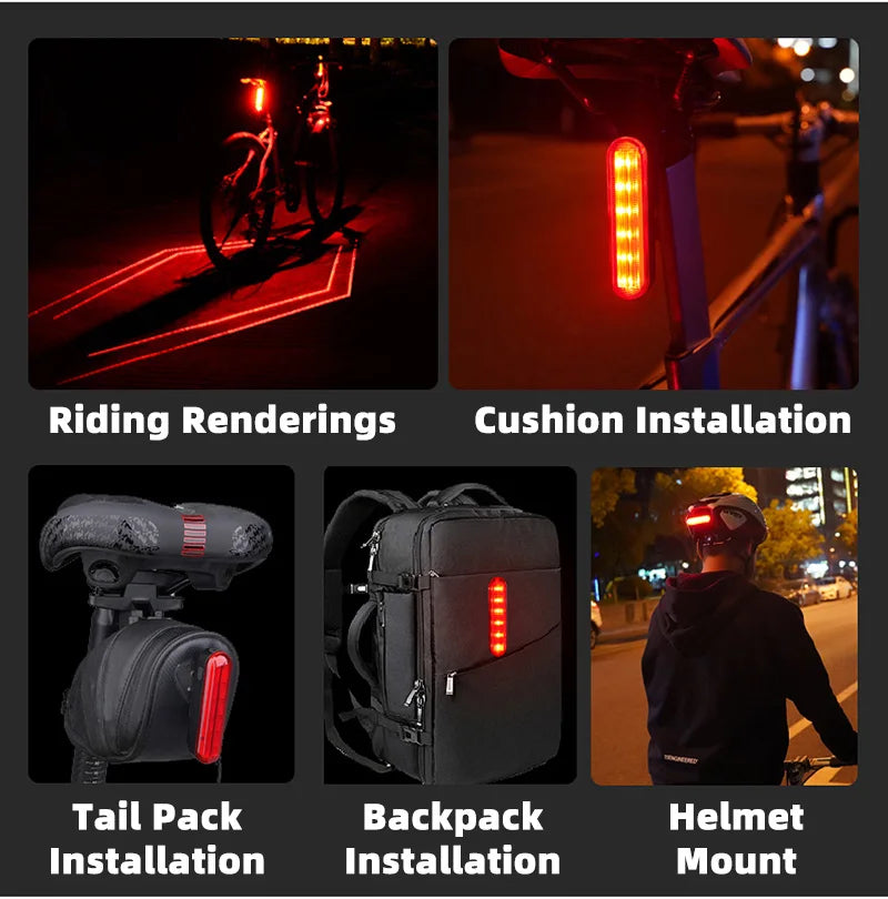 CowLost | west-biking-bike-taillight-laser-brake-sensing-rear-light-ipx5-waterproof-usb-charging-bike-light-mtb-road-bicycle-accessories |21