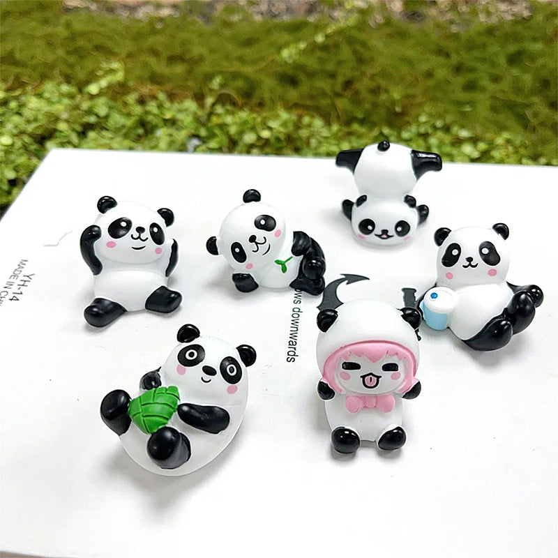 CowLost | product_id-6-8pcs-mini-giant-panda-car-dashboard-ornaments-navigator-screen-decoration-toy-gift-set |3